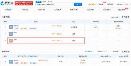 疑似 张同学 成立农业发展公司 经营范围含农副产品销售